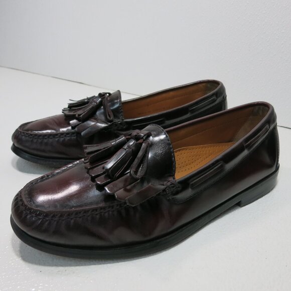 Cole Haan Oil Tanned Leather Tassel Moccasin Loafers Men's Footwear Shoes sz 9 D - Picture 6 of 7